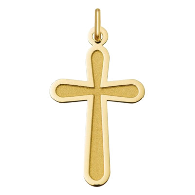 Croix Latine, Or Jaune 750, 15x25mm - Argyor