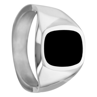 Chevalière Onyx 11x9 mm, Argent Massif - Imperium