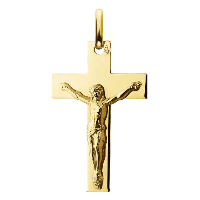 Pendentif Jésus sur la Croix, Or Jaune 750, 24x16mm - Augis