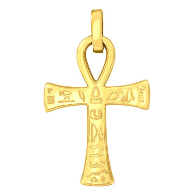 Pendentif Croix de Vie, Or Jaune, 36x25mm - Vandona