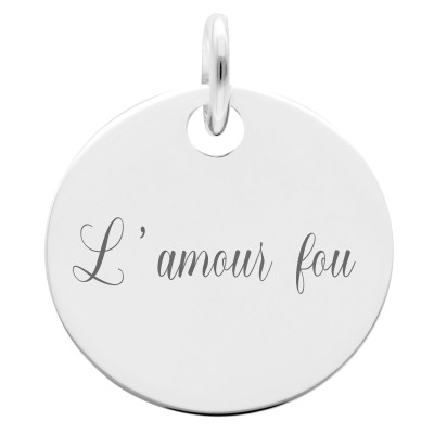 Médaille L'Amour Fou, Argent 925, 19 mm - Lumiosa
