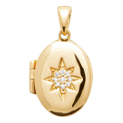 Pendentif Photo Oxydes, Plaqué Or 750, 14x22mm - Emanessence