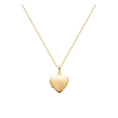Pendentif Photo Coeur, Plaqué Or 750, 16x22mm - Emanessence