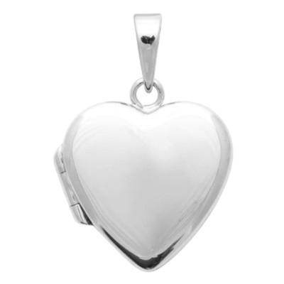 Pendentif Photo Coeur, Argent Rhodié 925, 16x22mm - Emanessence