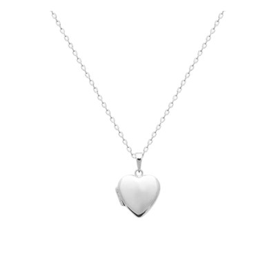 Pendentif Photo Coeur, Argent Rhodié 925, 16x22mm - Emanessence