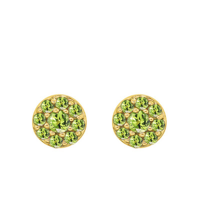 Puces d'oreilles Péridots & Or Jaune - Aurora