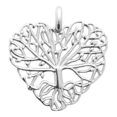 Pendentif Arbre de vie, Argent Rhodié 925, 15mm - Emanessence