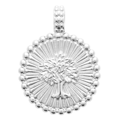 Pendentif Arbre de vie, Argent 925 Rhodié, 18mm - Emanessence
