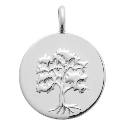 Pendentif Arbre de vie, Argent Rhodié 925, 18 mm - Emanessence