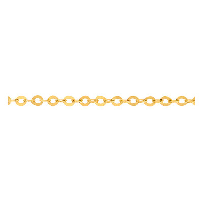 Chaîne Forçat Plate, Or Jaune 750, 42 cm - Buelling