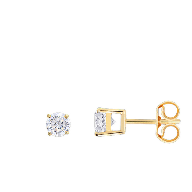 Boucles d'oreille Diamants HSI, Or jaune 750 - Demetra