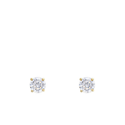Boucles d'oreille Diamants HSI, Or jaune 750 - Demetra