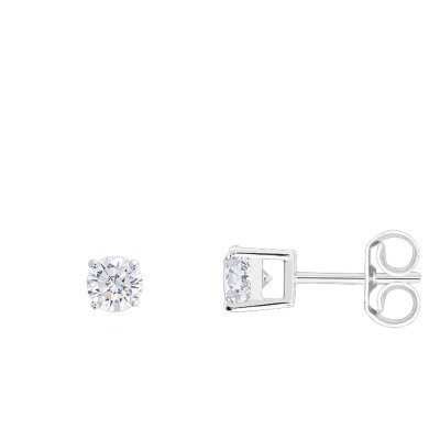 Boucles d'oreilles Diamants HSI, Or blanc 750 - Demetra