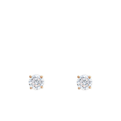 Boucles d'oreilles Diamants HSI, Or rose 750 - Demetra