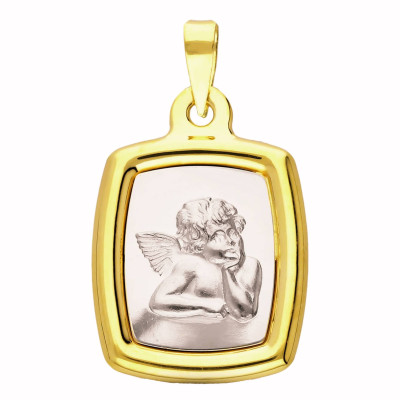 Médaille Ange, 2 Ors 750, 23x16 mm - Lumiosa