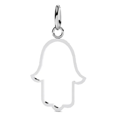 Pendentif Main de Fatma, Or Blanc - Lucas Lucor