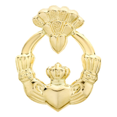 Pendentif Coulissant Claddagh, Or Jaune 375 - Emanessence