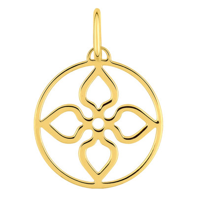 Pendentif Rosace, Or jaune 750 - Emanessence