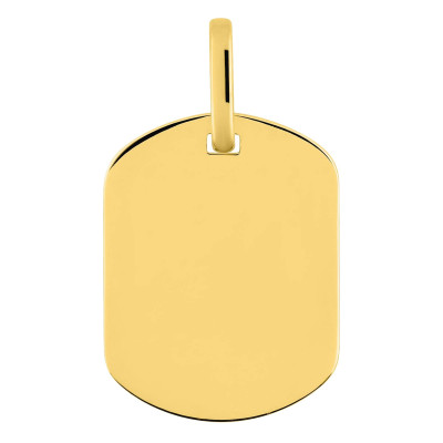 Pendentif plaque tonneau personnalisable, Or jaune - Emanessence