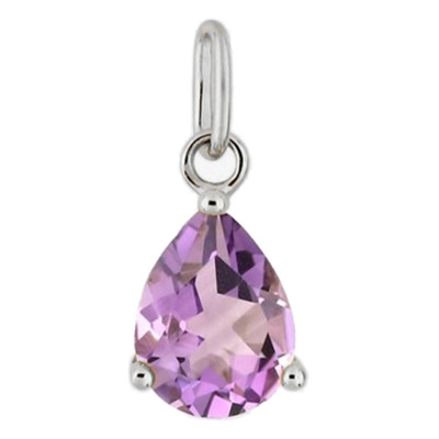 Pendentif améthyste , Or blanc 750 - Emanessence