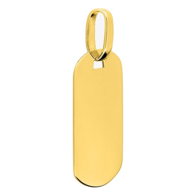 Pendentif plaque gravable , Or jaune - Emanessence