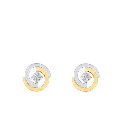 Boucles d'oreilles Clous, Or jaune 750 & Diamant - Joelli