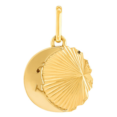 Pendentif lune solaire, Or jaune - Lucas Lucor