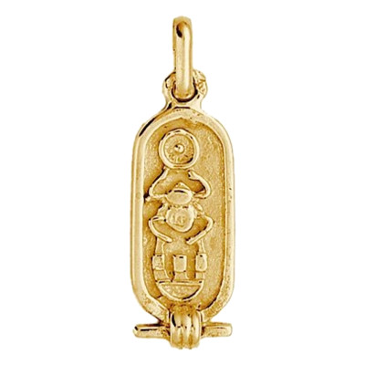 Pendentif Cartouche Egyptien, Or jaune, 17x6mm - Lucas Lucor