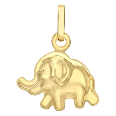 Pendentif Eléphant, Or jaune 375 - Bambins
