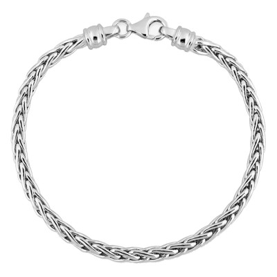 Bracelet Maille Palmier Droit, Argent 925, 18 à 20cm - Emanessence