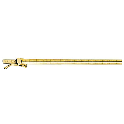 Chaîne Omega Bombée Creuse, Or jaune 750, 45 cm - Manillon