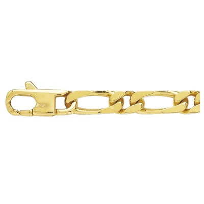 Bracelet Cheval Alternée Ultra-Plate, Or jaune 750, 18 cm - Manillon