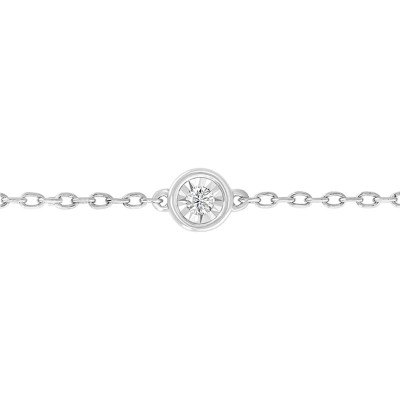 Bracelet Diamant, Or Blanc 750 & Argent 925 - My Little Diamond