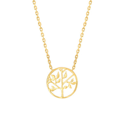 Collier Arbre de Vie, Plaqué Or Jaune - Naïades