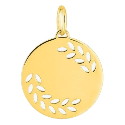 Pendentif Rameaux ajourés, Or Jaune 375, 20mm - Emanessence
