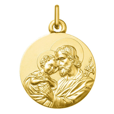 Médaille Saint Joseph, Or Jaune, 18 mm - Argyor