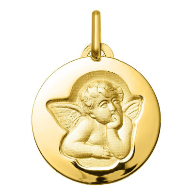 Médaille Ange Raphaël, Or Jaune, 15mm - Argyor