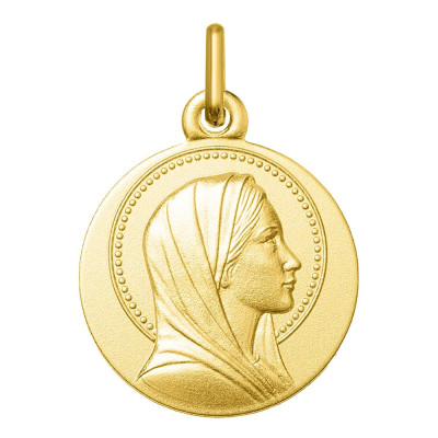 Médaille Vierge Marie Auréole, Or jaune 750, 16 & 18mm - Argyor