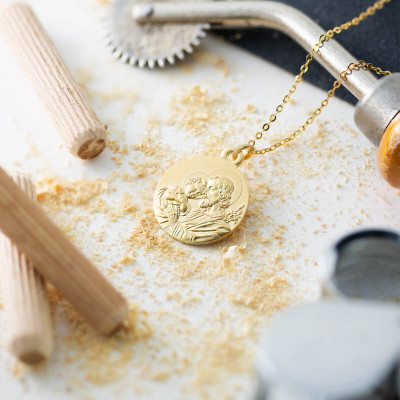 Médaille Saint Joseph, Or Jaune, 18 mm - Argyor