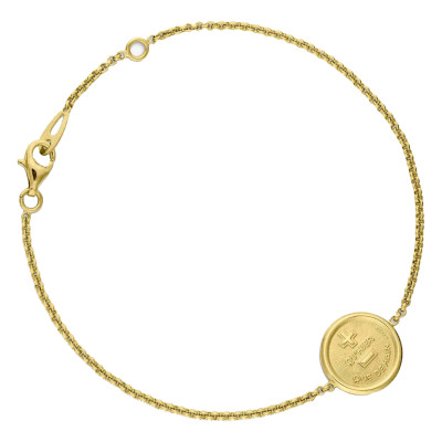 Bracelet La Médaille d'Amour, Or Jaune 750 - Augis
