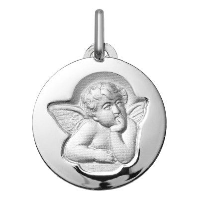 Médaille Ange Raphaël, Argent 925, 15mm - Argyor