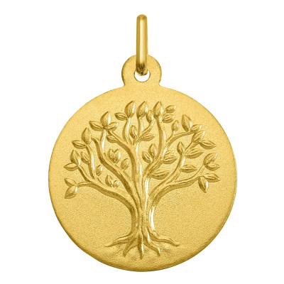 Médaille Arbre de Vie Relief, Or jaune 375, 18mm - Argyor