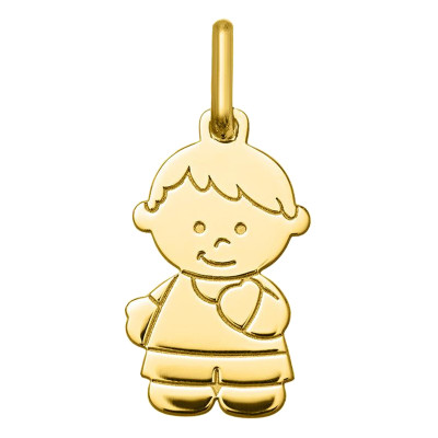 Pendentif petit garçon, Or jaune 750, 9x13mm - Argyor