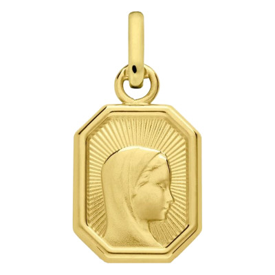 Médaille Mini Vierge, Or Jaune 750, 12 mm - Augis