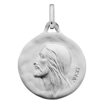 Médaille Christ de Profil, Argent 925, 18 mm - Augis