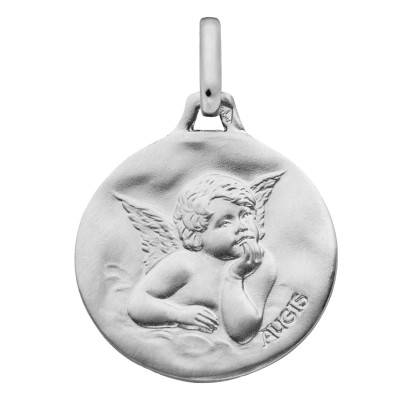 Médaille Ange Raphaël, Argent 925, 18 mm - Augis