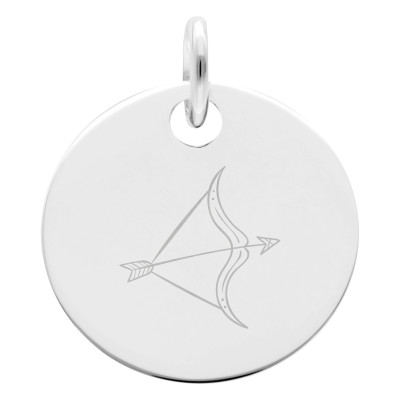 Médaille Signe Astrologique Sagittaire, Argent 925, 15 mm - Lumiosa