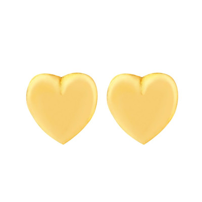 Boucles d'oreilles petit coeur, Or jaune - Bambins