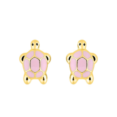 Boucles d'oreilles Tortue, Or jaune - Emanessence
