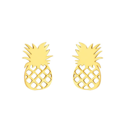 Boucles d'oreilles ananas, Or jaune 375 - Scarlett or Scarlett